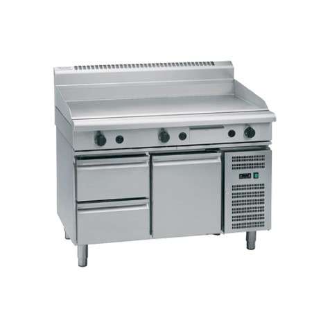 Waldorf 800 Series GP8120G-RB – 1200mm Gas Griddle Refrigerated Base