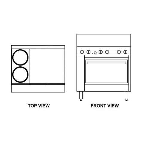 Goldstein PE2S24G28 Electric Range + Griddle With Oven