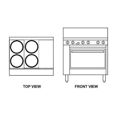 Goldstein PE4S12G28 Electric Range + Griddle With Oven