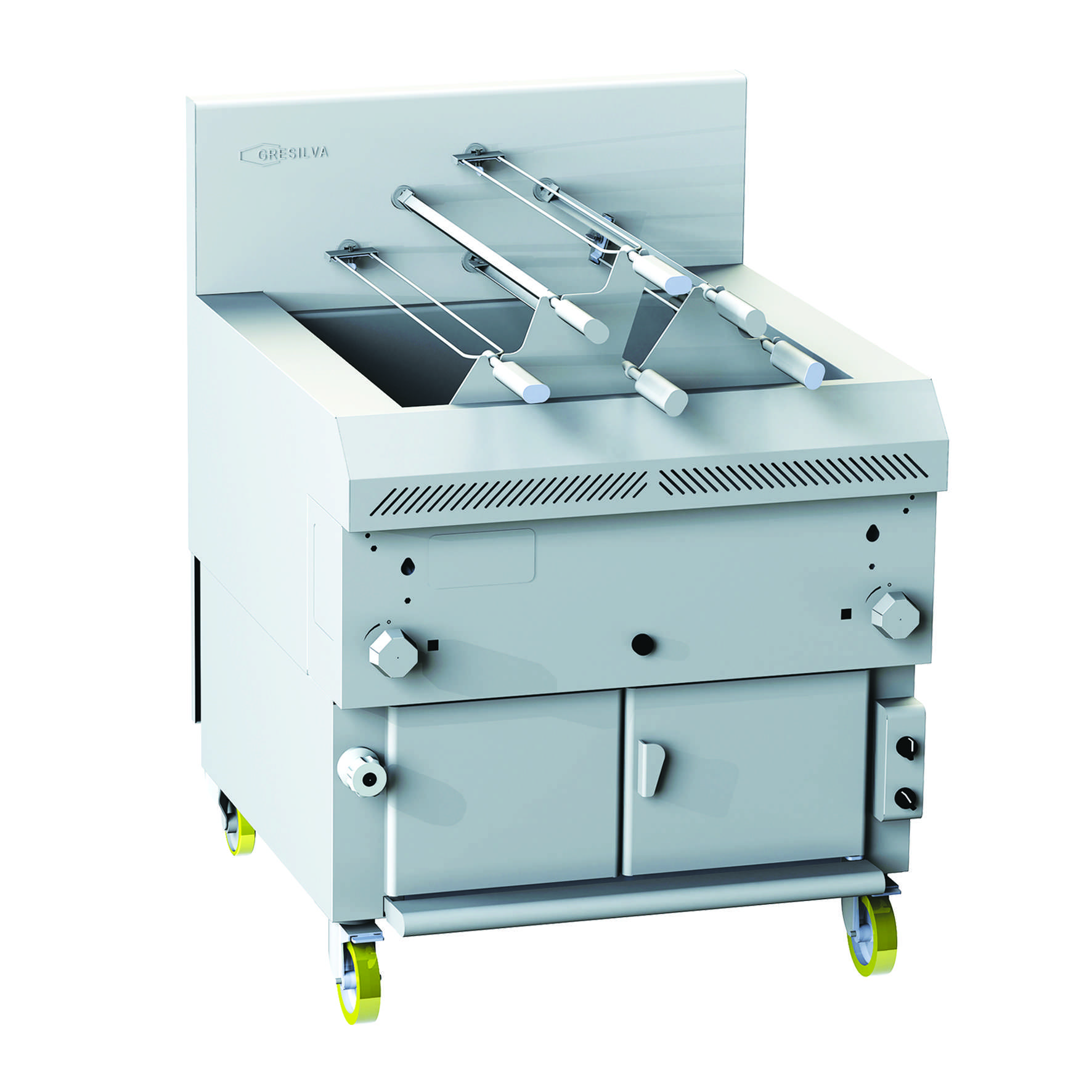 Gresilva Horizontal 6 Position Compact Rotisserie Gas Grill