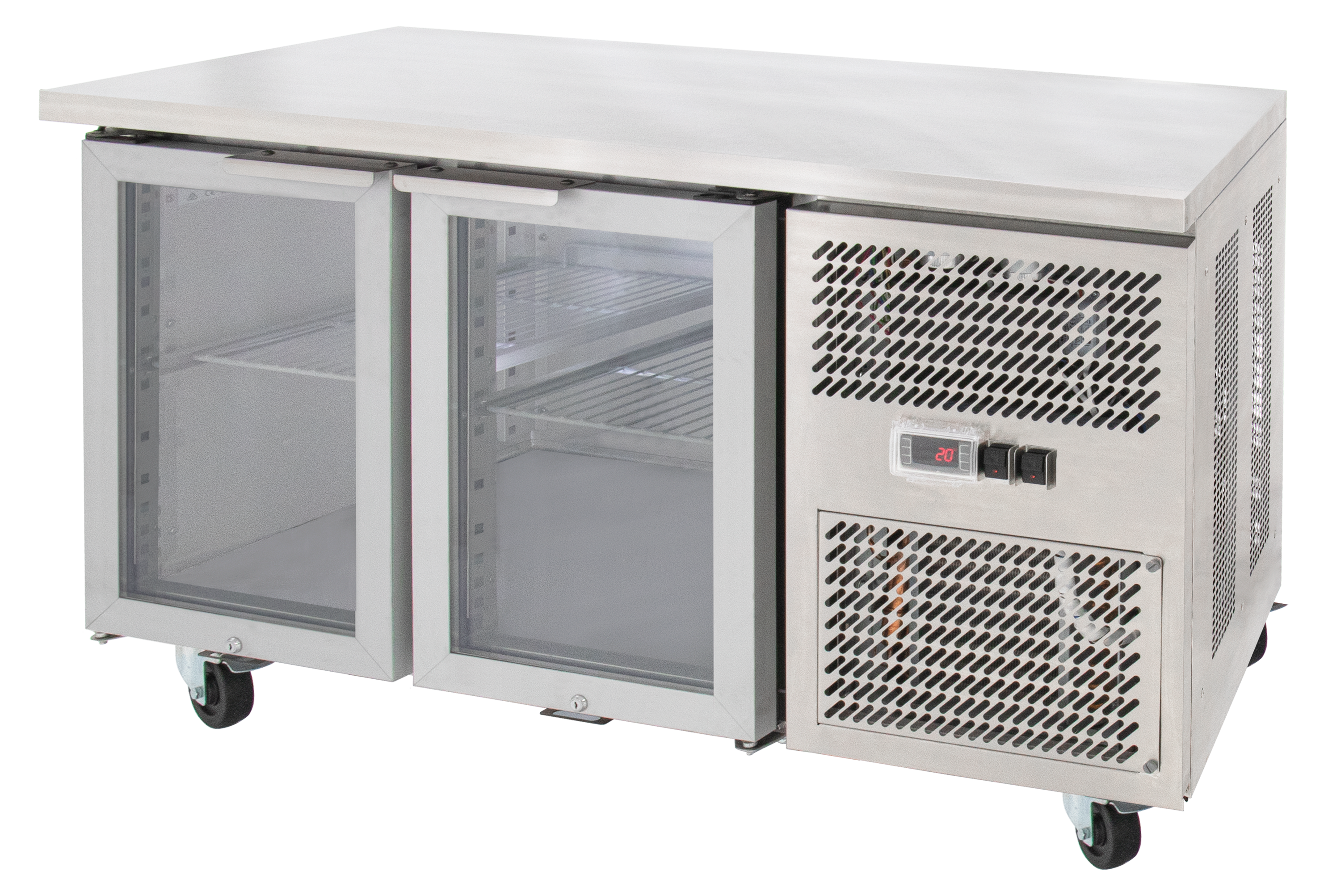 Airex Double Glass Door Undercounter Refrigerated Storage AXR.UCGN.2G