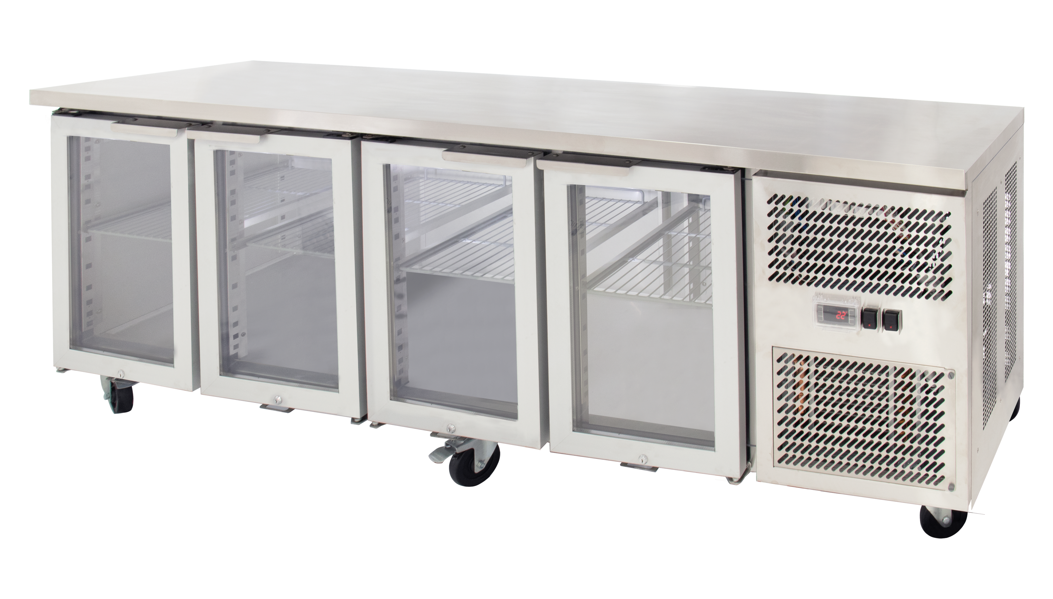 Airex 4 Glass Door Undercounter Refrigerated Storage AXR.UCGN.4G