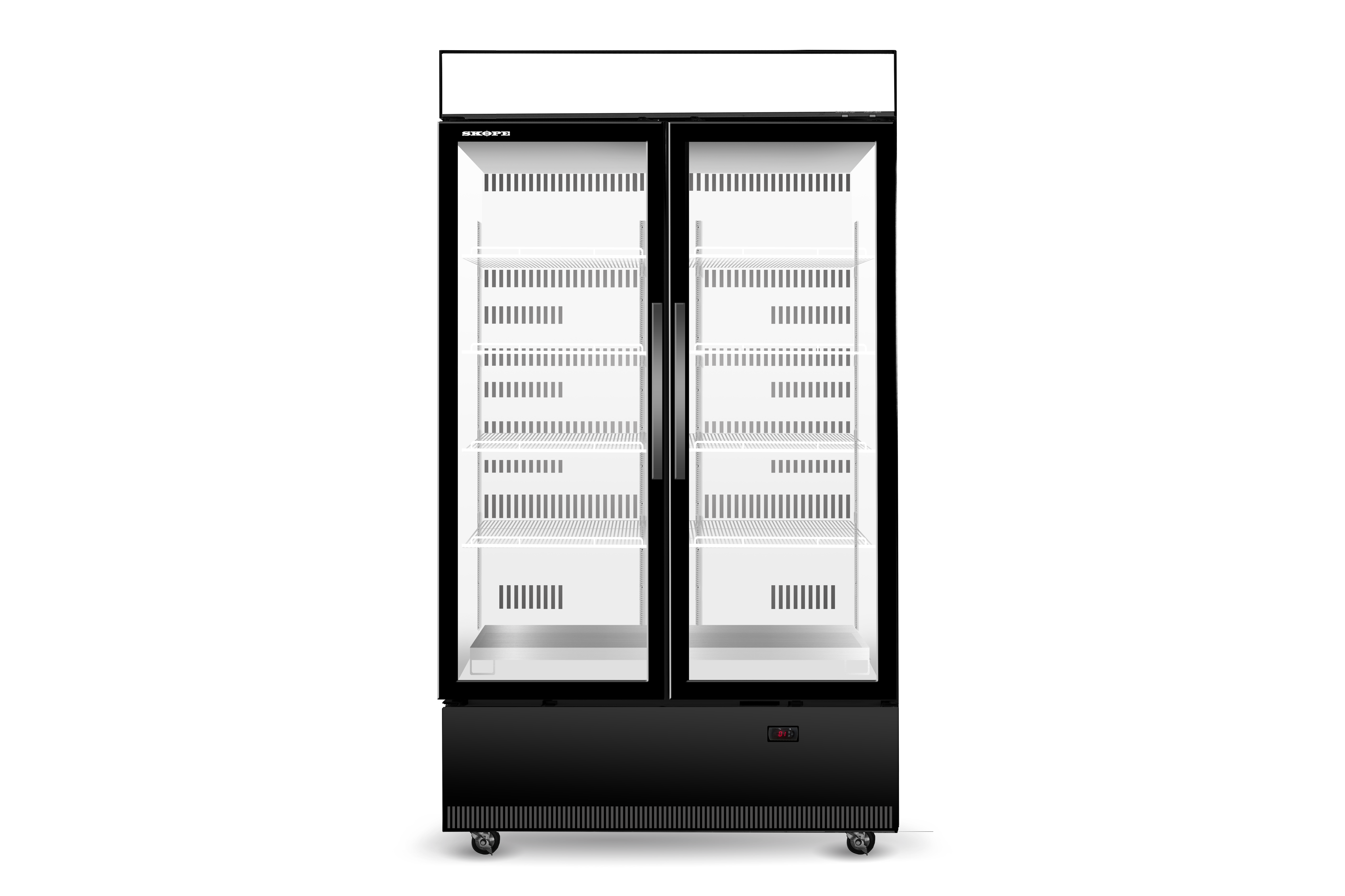 Skope EziCore BCE1200N 2 Glass Door Display or Storage Fridge