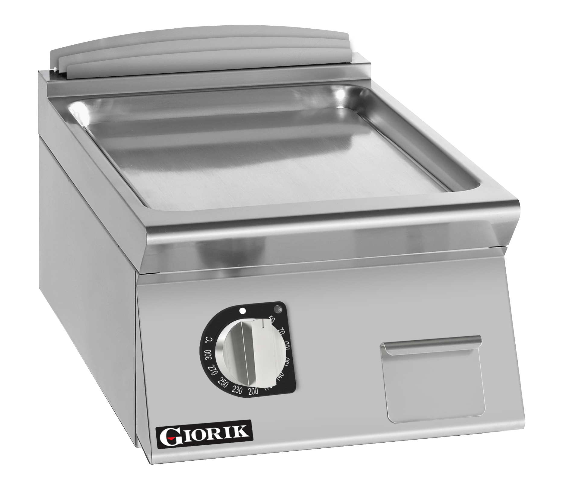 Giorik 700 Series – Electric Frytop – 400mm Ribbed Satin Chrome Plate FRE72TCRXT