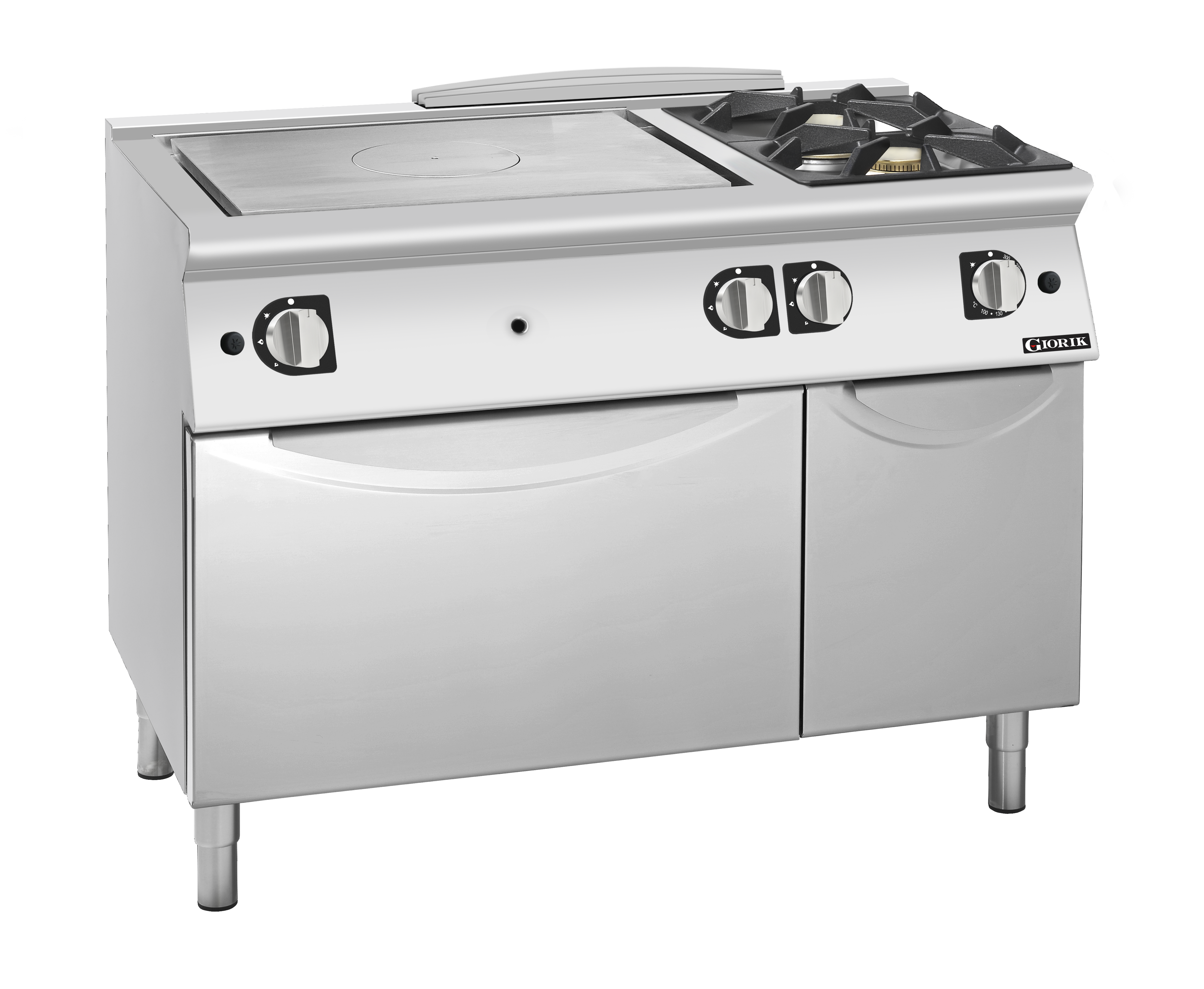 Giorik 700 Series 800mm wide Combination Solid Top and Gas Burner on Gas Oven TG74FTRT