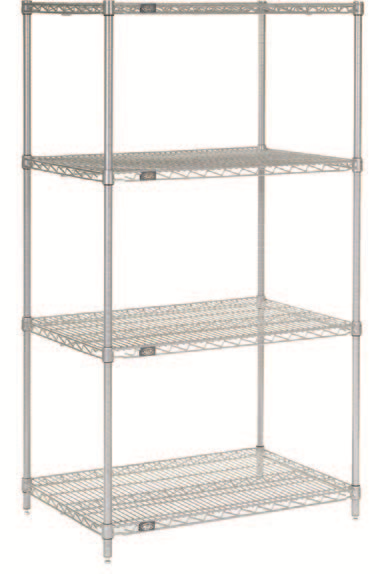 Atlas Shelving 4 Shelf Wire Shelving 14247EPL