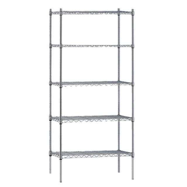 Atlas Shelving 5 Shelf Add-On Wire Shelving A18247EPL5