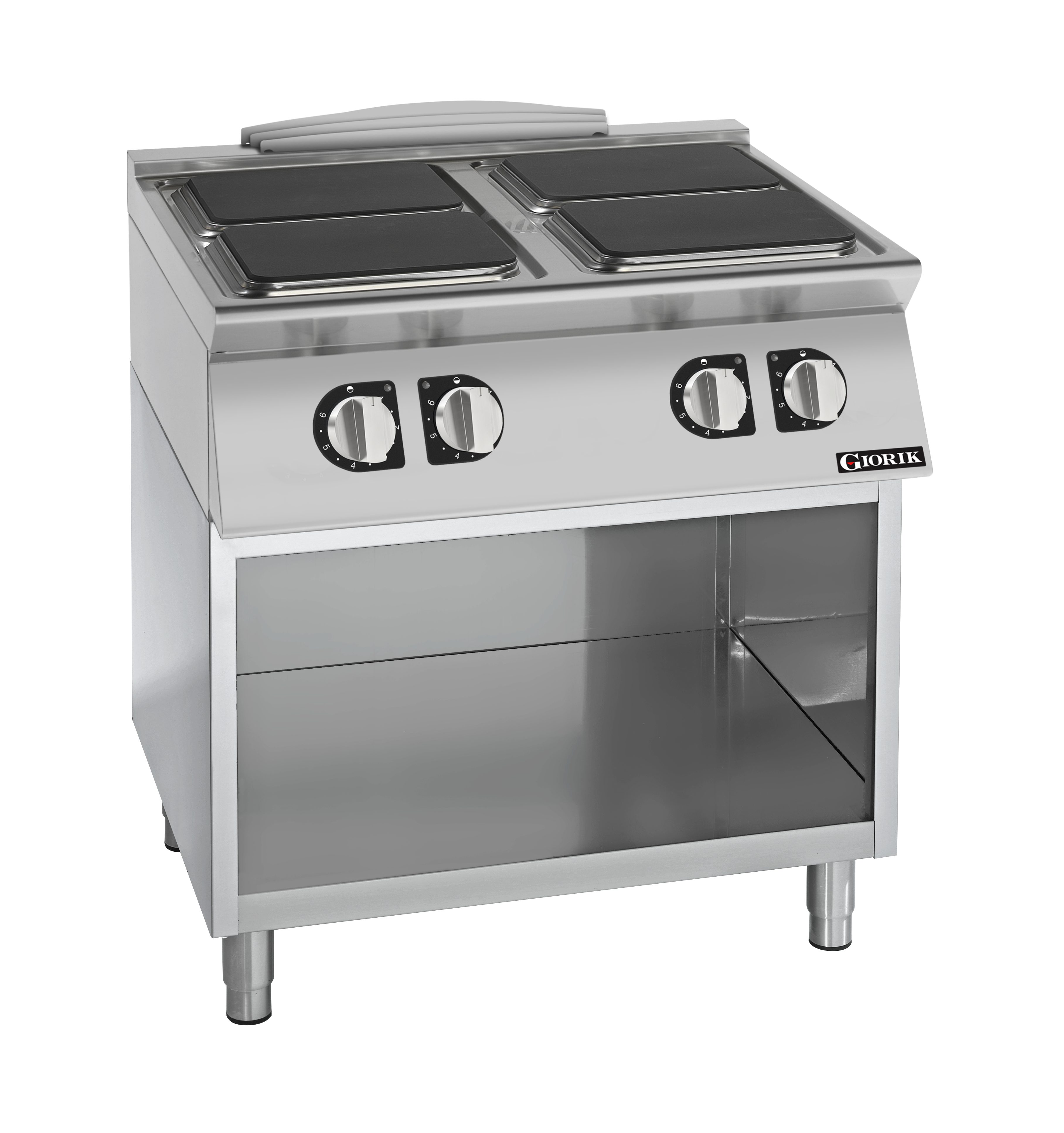 Giorik 900 Series – Electric Boiling Top on Open Base – 6 Square Hot Plates CE96QGT