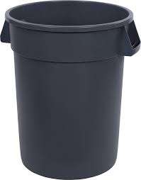 Carlisle Bronco Grey Round Waste Bin with Handles 34103223