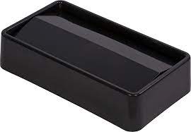 Carlisle Trimline Black Rectangular Swing Top Waste Container Lid 34202403