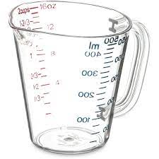 Carlisle Clear Polycarbonate Measuring Cup 4314207