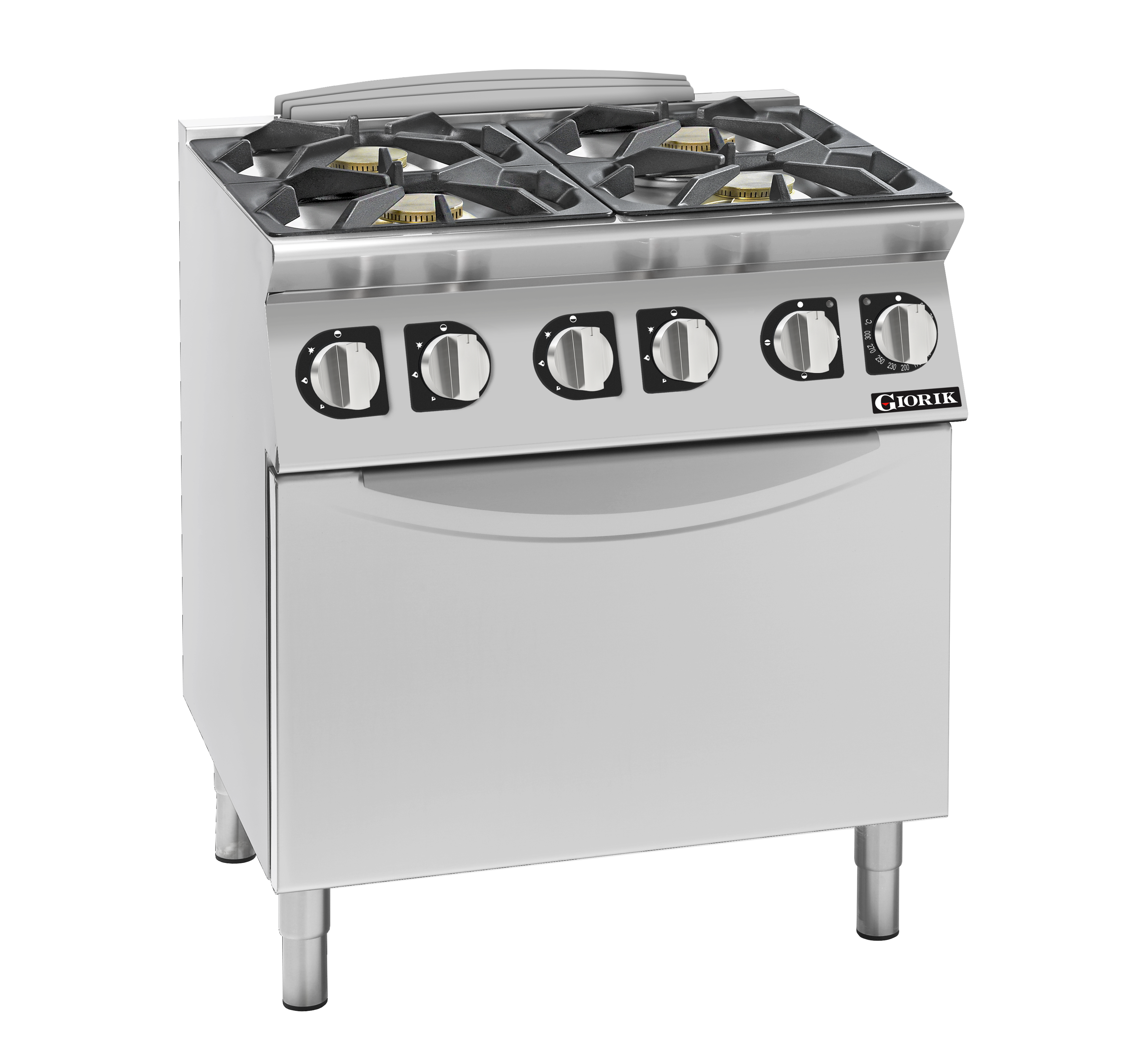 Giorik 700 Series 4 Burner Gas Range on Electric Oven CG740ET