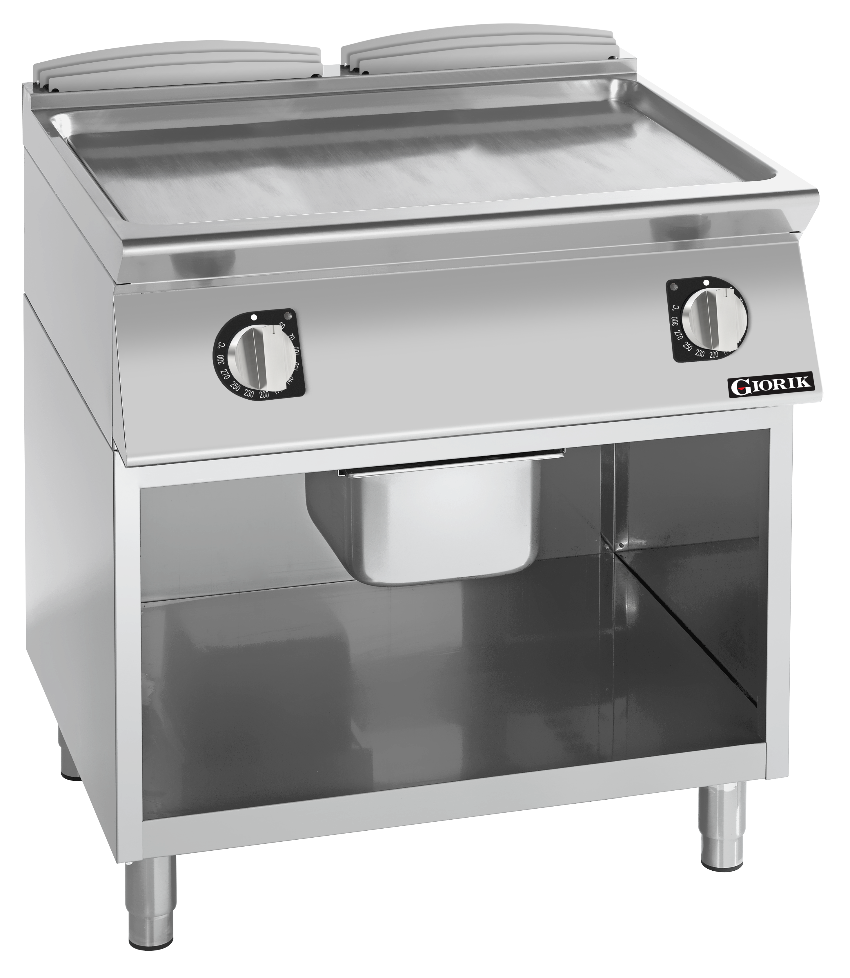 Giorik 700 Series – Electric Frytop – 800mm Smooth Satin Chrome Plate FLE741GCRXT