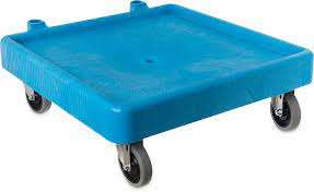 Carlisle E-Z Glide Blue Warewashing Rack Dolly without Handle C223614