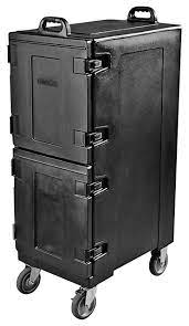 Carlisle Cateraide Black 2-Door Insulated Front Loading Food Pan Carrier PC600N03