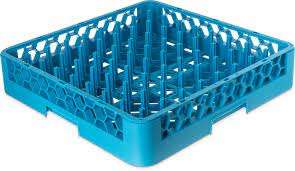 Carlisle OptiClean Blue Open Side All Purpose Peg Dish Rack ROP14