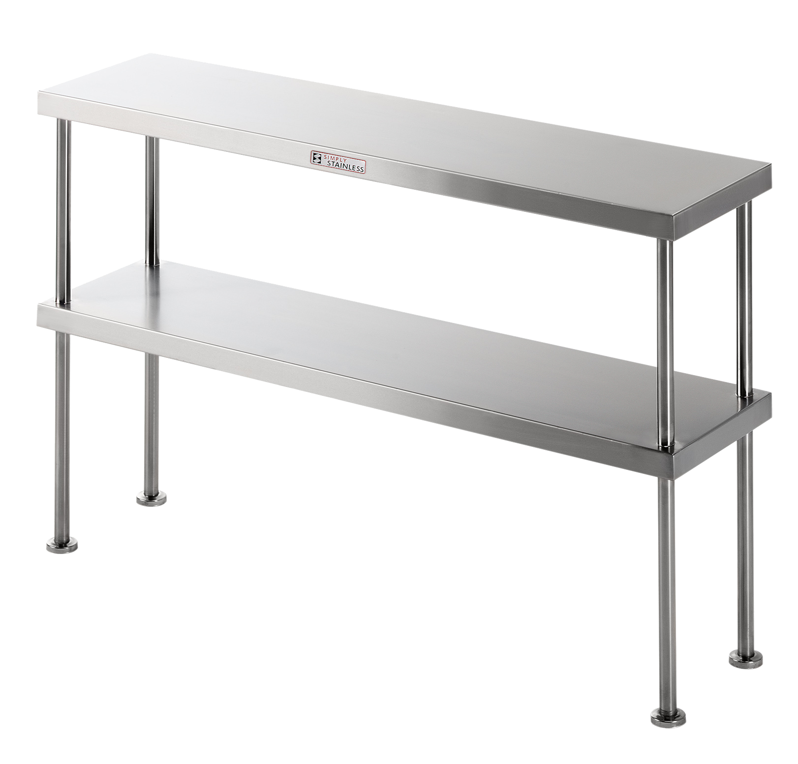 Simply Stainless 1200mm wide Double Bench Over Shelf SS13.1200