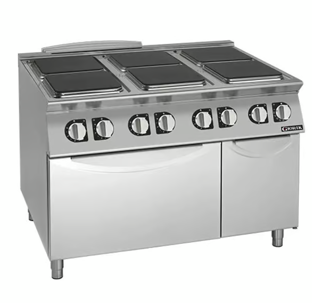 Giorik 900 Series – Electric Boiling Top on Electric Oven – 6 Square Hot Plates CE96QET