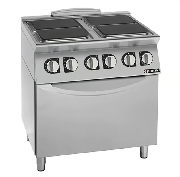 Giorik 900 Series – Electric Boiling Top on Electric Oven – 4 Square Hot Plates CE94QET