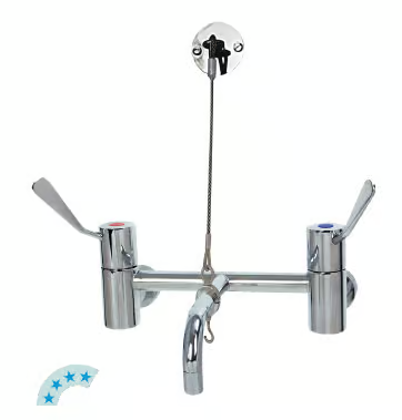 Jetstream Cleaners Sink Faucet Set with Wall Bracket Support JET1836W