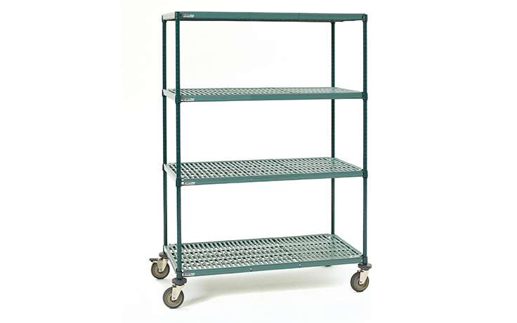 Metro Super Erecta PRO 4 Tier Mobile Polymer Mat Shelving PR.M4T68.1836