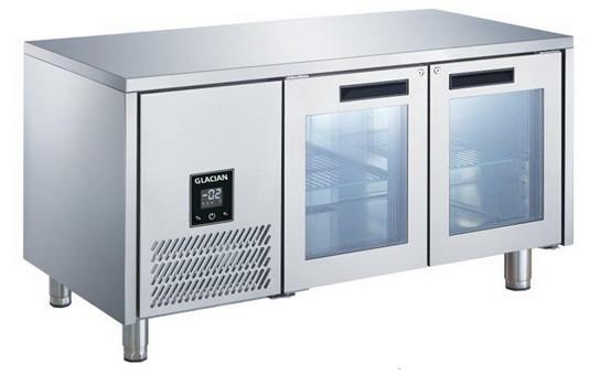 Glacian 2 Door Fridge 760mm Deep Glass Doors