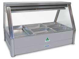 Roband Straight Glass Refrigerated Display Bar – Piped and Foamed only (no motor), 6 pans