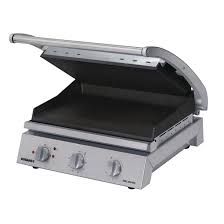 Roband Grill Station 8 Slice, Non Stick with Ribbed Top Plate – 10 Amp