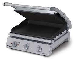 Roband Grill Station 8 Slice, Non Stick with Ribbed Top Plate – 13 Amp