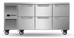 Skope Six Drawer, Three Bay, Under bench GN 1/1 Fridge