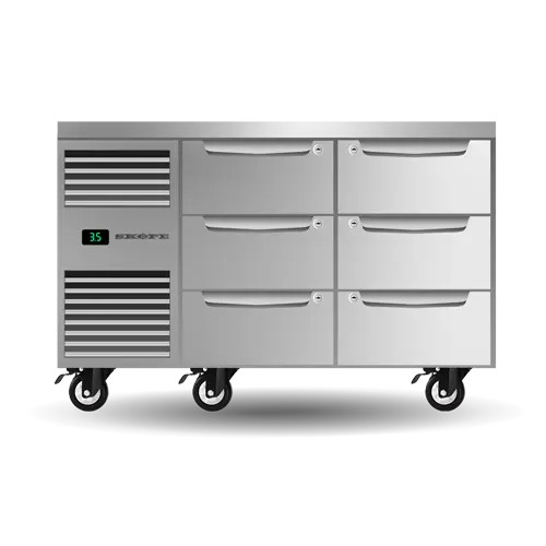 Skope Four Drawer, Two Bay, Under bench GN 1/1 Fridge